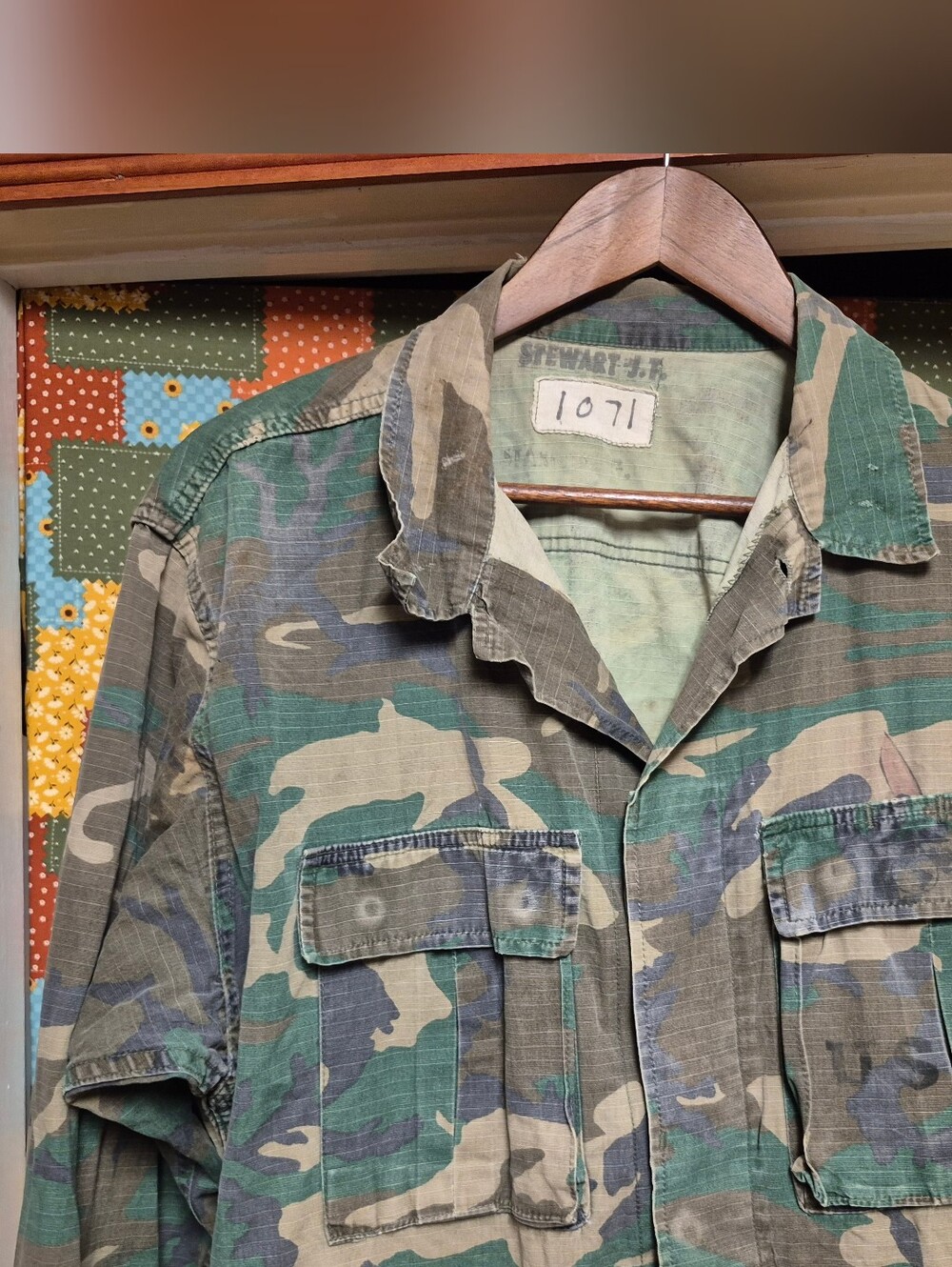 Vintage USMC Camouflage Military-Style Shirt - Green Camo